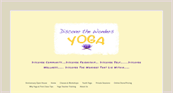 Desktop Screenshot of discoverthewondersyoga.com