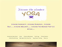 Tablet Screenshot of discoverthewondersyoga.com